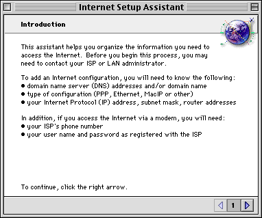 Internet Setup Assistant