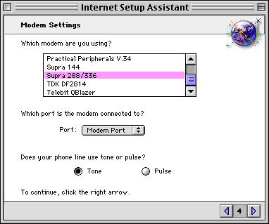 Internet Setup Assistant