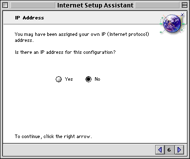 Internet Setup Assistant