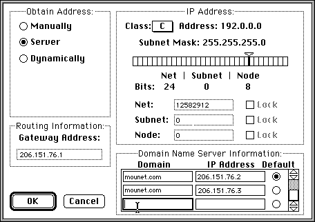 MacTCP Control Panel